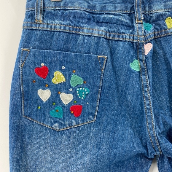 Vintage Jeans Women's Size 29 HAILIPAI Flare Leg Hearts Stones Distressing - Picture 11 of 14